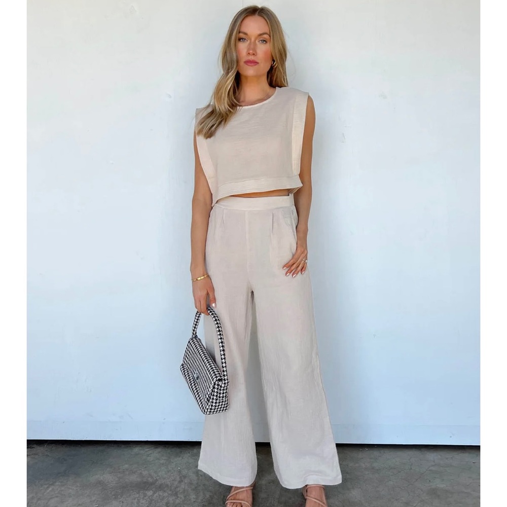 2 Piece Beige Set